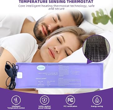 Smart Water Bed Thermostat Water Bed Warmer Soft Side Adjustable Water Bed Warmer with LED Display Safe Durable for King Size Queen Full Single Bed