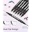 Lictin Temporary Tattoo Markers for Skin, 7 Colors Dual-End Skin Tattoo Pens with 50 Tattoo Stencils, Metallic Body Markers for Kids Teens and Adults, Flexible Brush Tip, Cosmetic-Grade