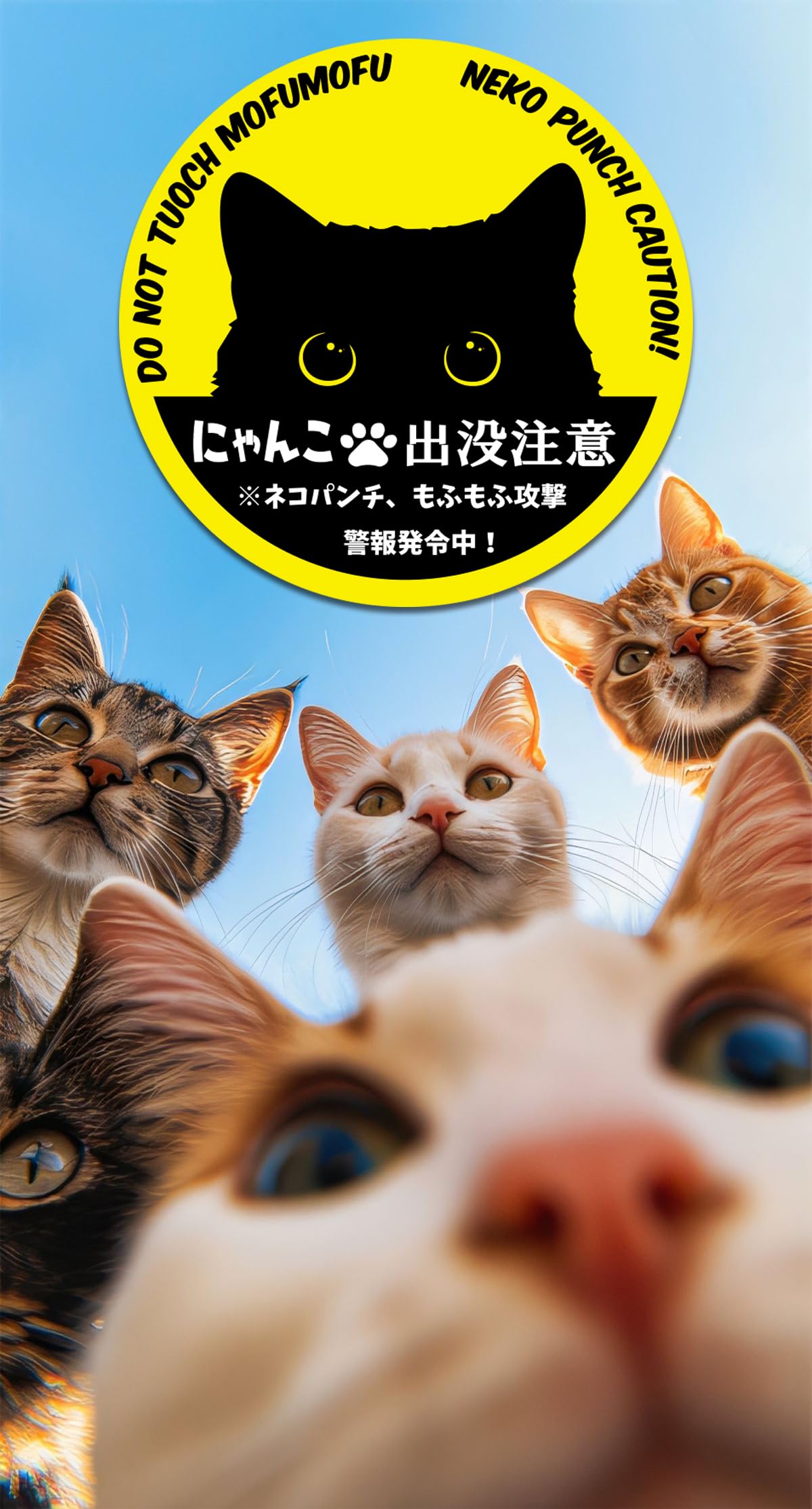 Amazon.co.jp: ねこ 猫 ネコ おもしろ パロディー ステッカー玄関や扉