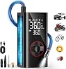 Tarden Tyre Inflator Air Compressor, Cordless Air Pump for Car Tyres 150PSI Portable Car Tire Inflator with Pressure Gauge, Car Tyre Pump Electric Bike Pump for Bike, Motorcycle, Ball