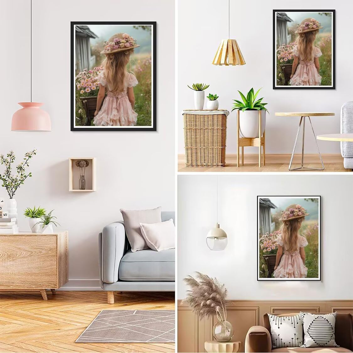 Diamond Painting XXL Mädchen für Bastelset Kinder ab 6 Jahre, Diamond Painting Blume, 5D DIY Diamant Malerei Bilder Stickerei Set, Dimond Kristall Handwerk Geschenke für Zuhause Deko 70x90cm S-268
