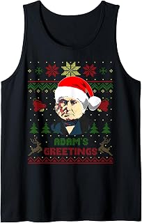 Funny John Quincy President Adams Christmas Parody Holiday Tank Top
