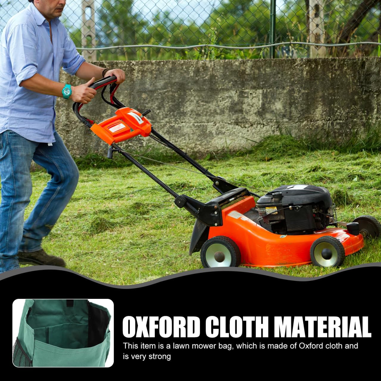 Ciieeo Adjustable Lawn Mower Storage Bag Large Capacity Oxford Fabric Organizer with Detachable Design for Garden Tractor Accessories