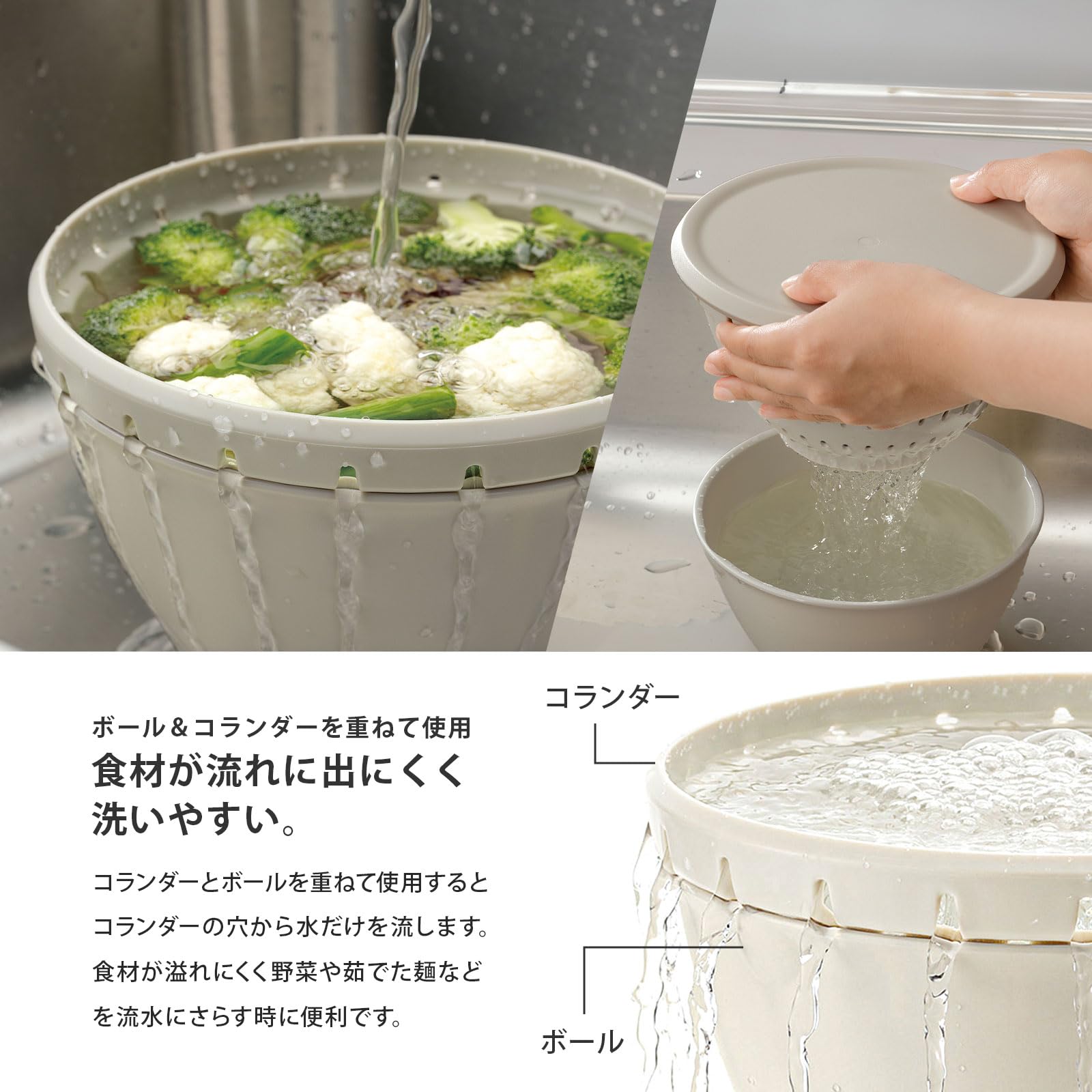 Amazon.co.jp: リス(RISU) ソロウ ボール・コランダー 2個セット