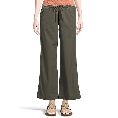 L.L.Bean Lakewashed Pull On Chambray Wide Leg Pants Women