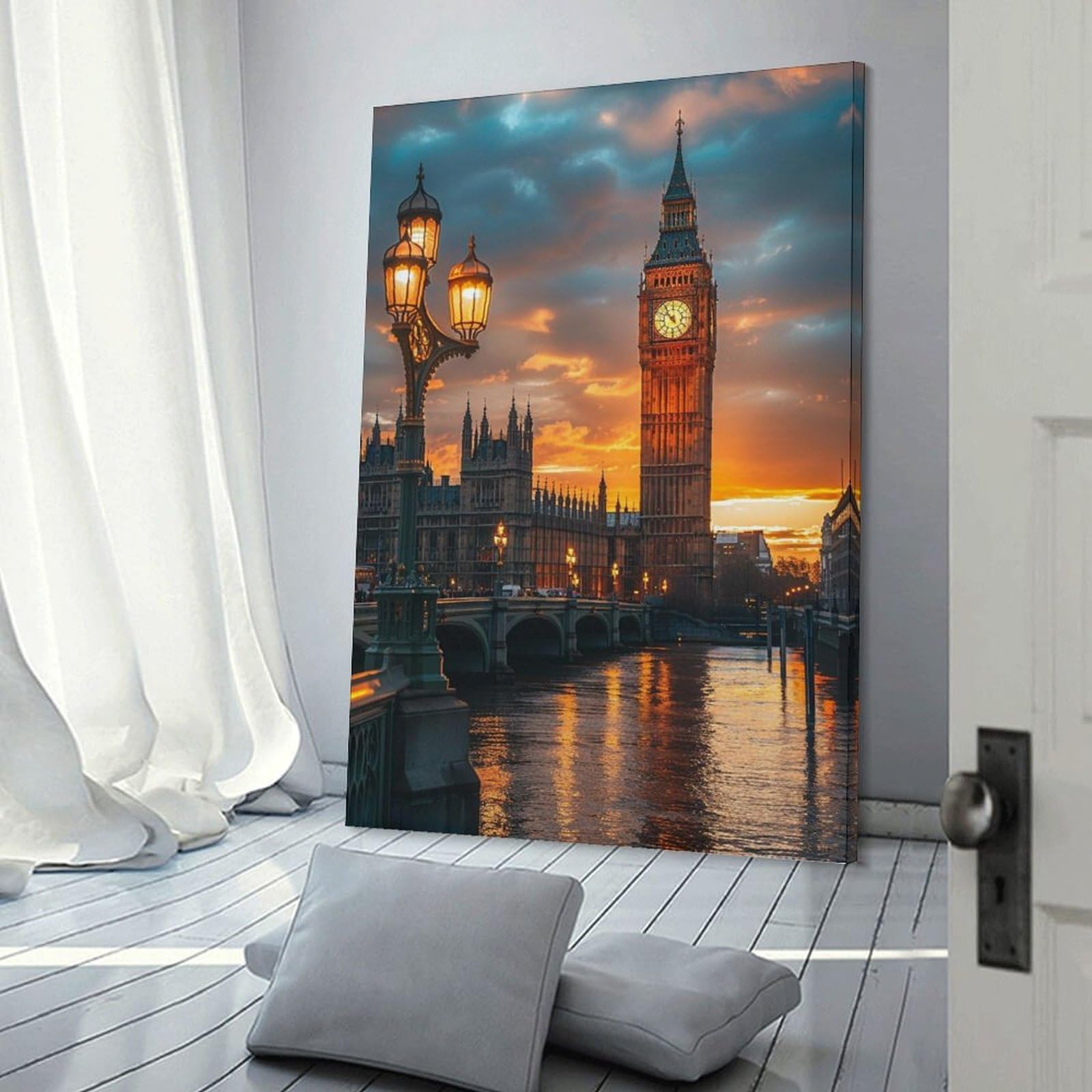 Amazon.co.jp: 夕暮れのロンドンのビッグベン 絵画 アート パネル