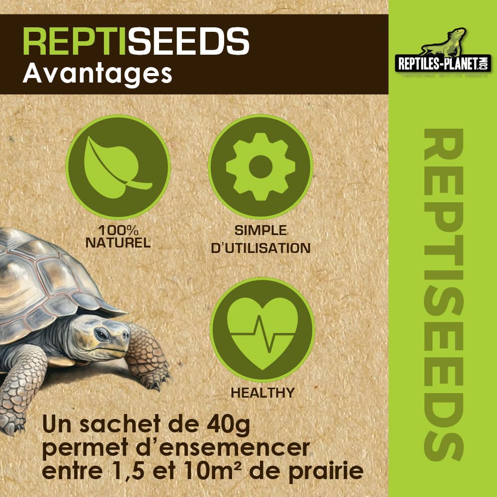 Reptiles Planet - Reptiseeds - Mieszanka nasion kiełkujących żółwia ziemnego - 40 g