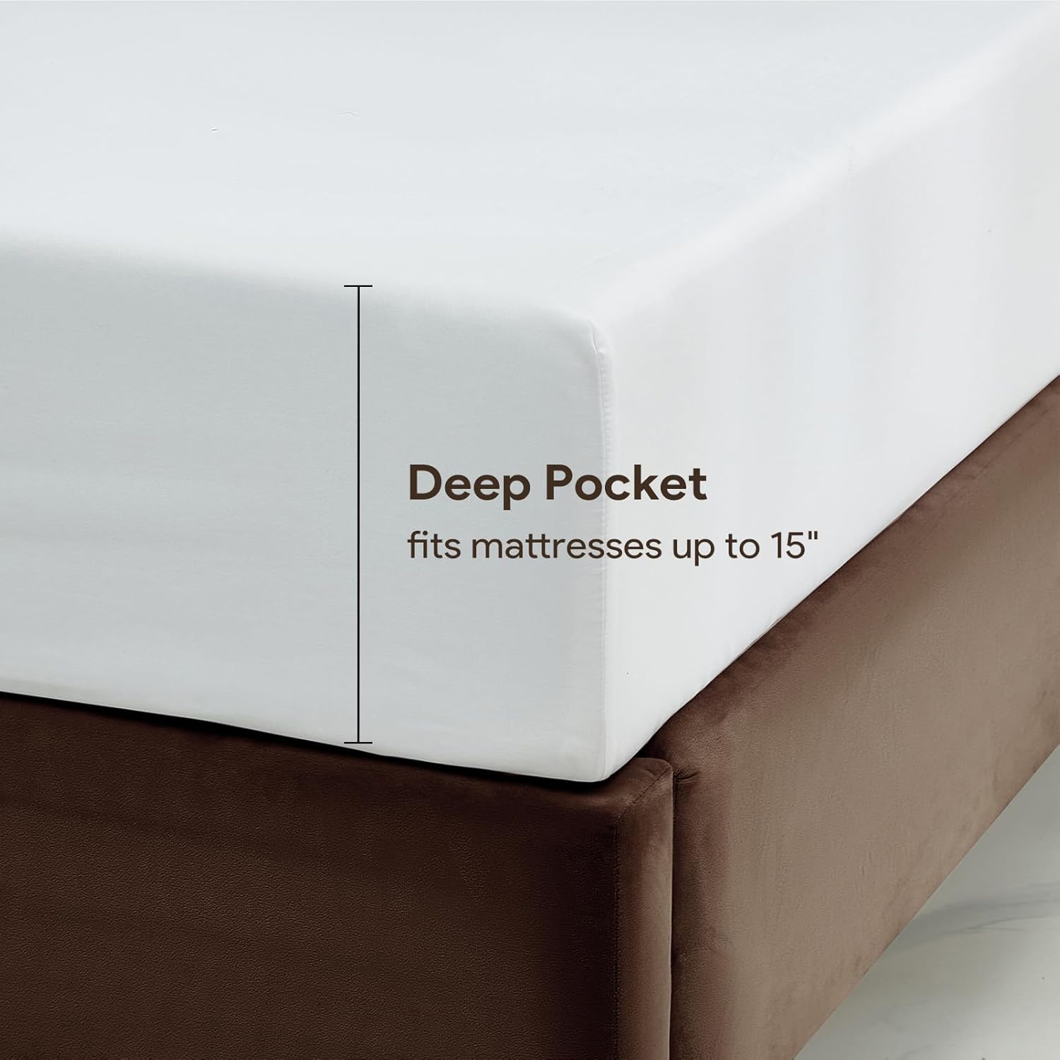 Maple&Stone King Fitted Sheet Only - Bulk Pack of 6 Bottom Sheets - Premium Soft & Breathable, Brushed Microfiber Fabric for King Size （White）