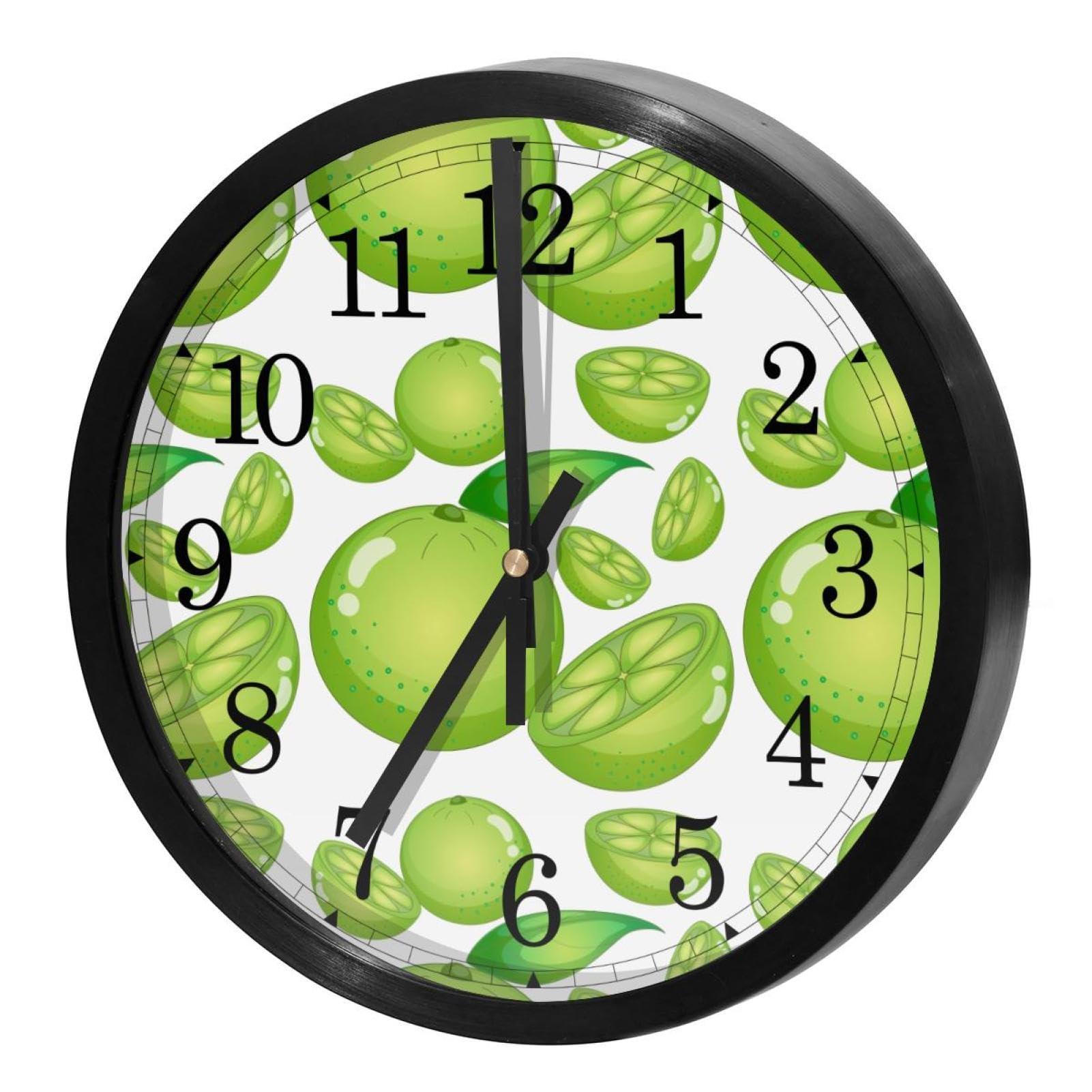 Horloge murale silencieuse à quartz sans tic-tac ronde fonctionnement à piles