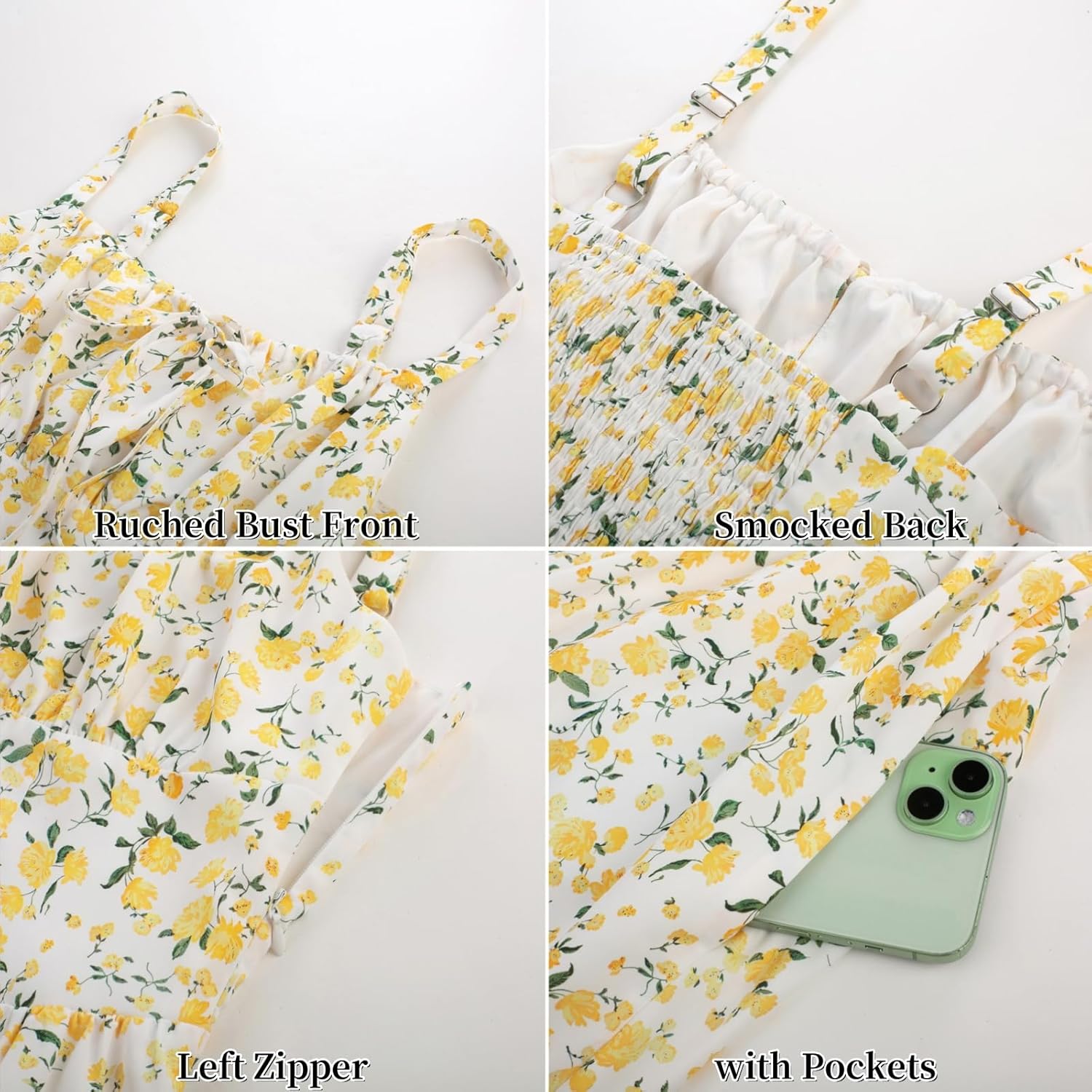 SCARLET DARKNESS Women's Floral Midi Dress Corset Sundresses 2026 Summer Spring Vacation Milkmaid Dresses - Image 8