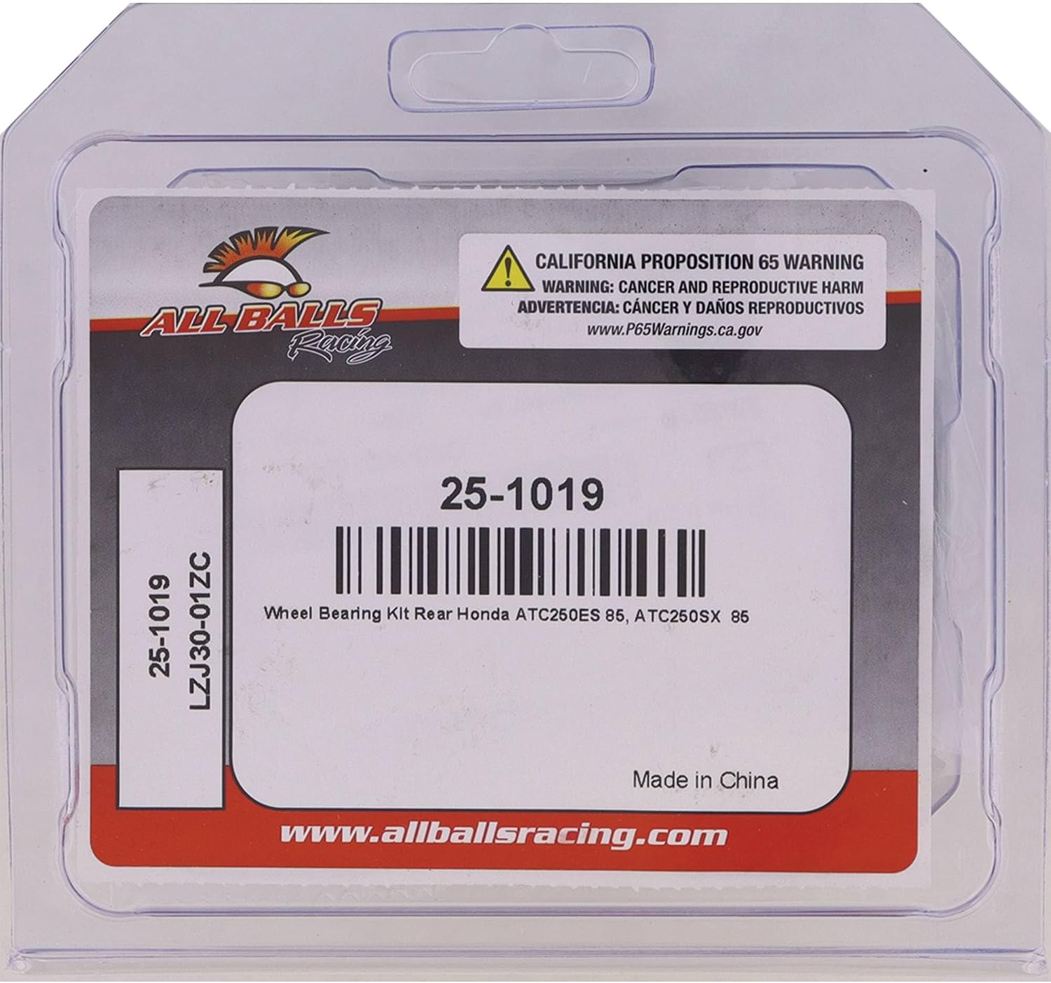 All Balls Racing 25-1019 Wheel Bearing Kit Compatible with/Replacement for Honda