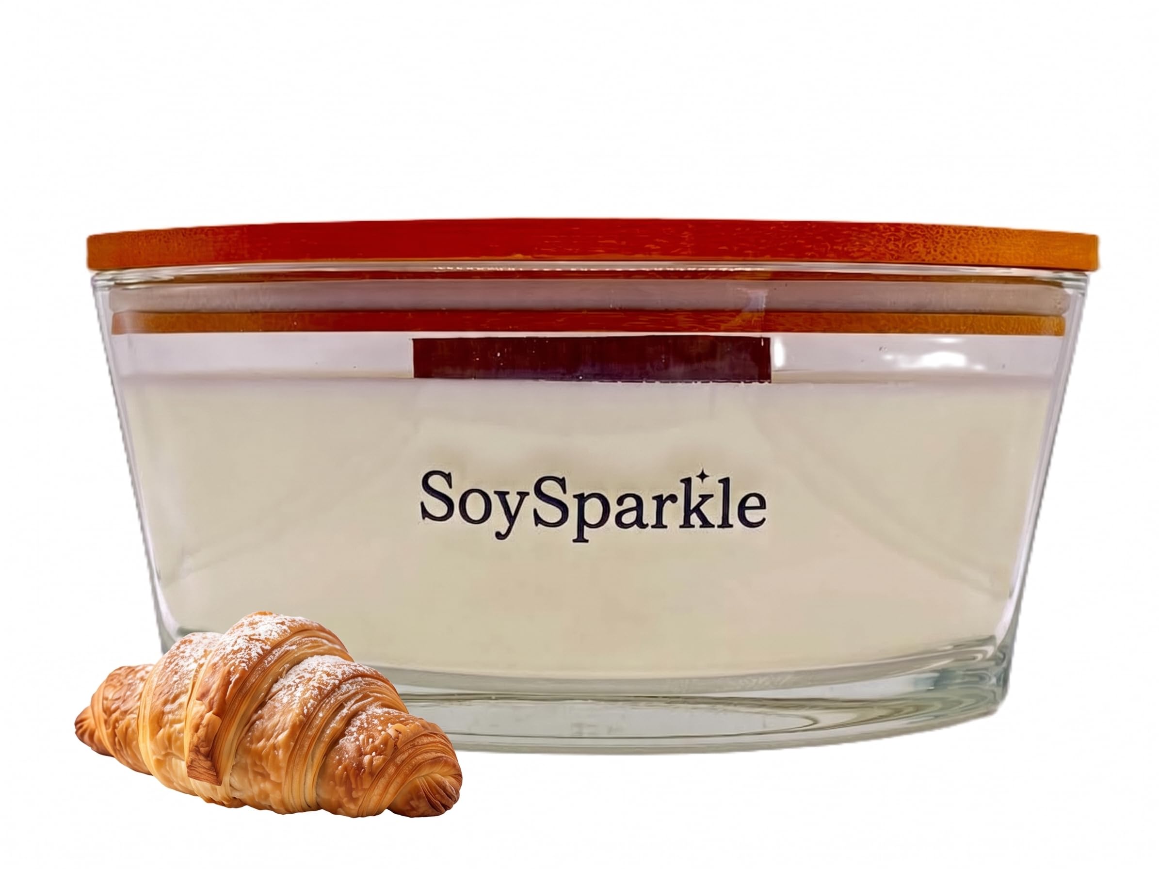 Świeca zapachowa Premium Wiener Bäckerei, Le Bateau Edition z drewnianym knotem, ręcznie wykonana we Włoszech, wosk sojowy 500 g, zapach wanilii i cynamonu, kieliszek do statku, czas