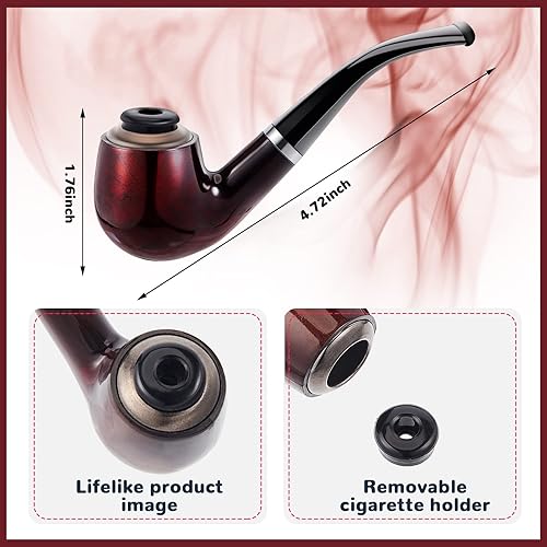 Miniatura 2 de Threlaco 2 piezas de accesorios de disfraz de tubo falso de detective, accesorios de tubería para Halloween, escenario de actuación, disfrazarse