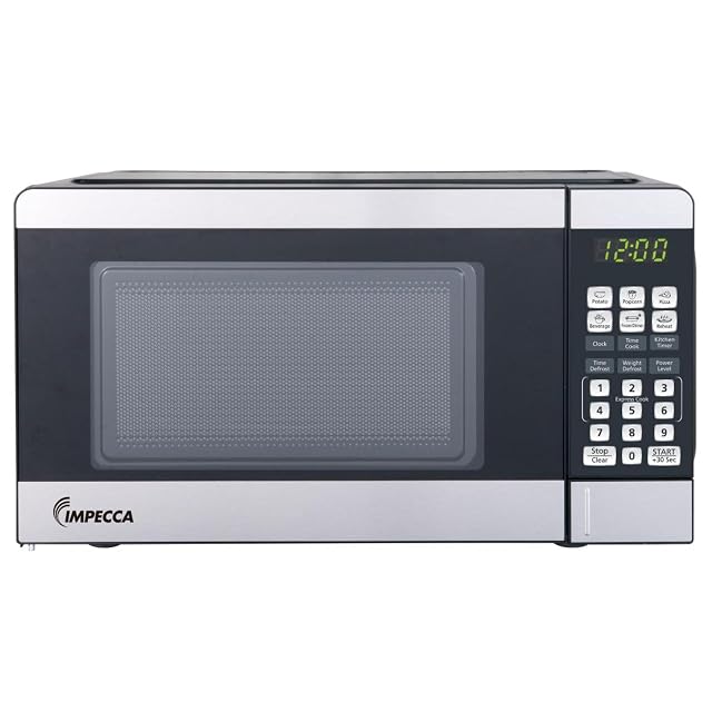 IMPECCA Countertop Microwave Oven 6 Auto Menus Defrost 0 7 Cu 700W Easy Clean