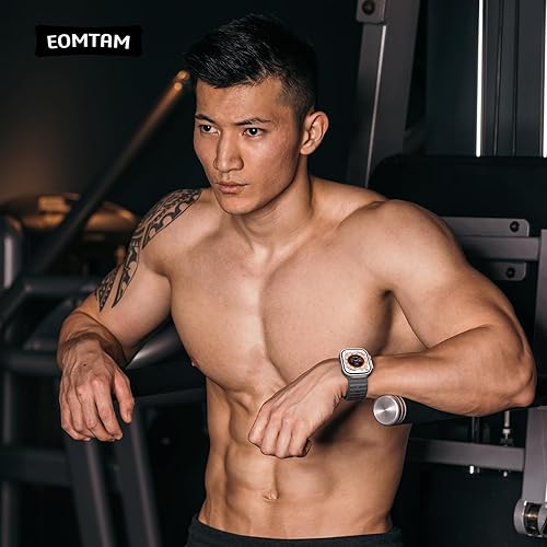 Miniatura 6 de EOMTAM Paquete de 3 correas deportivas de silicona suave de 1.024 in de ancho para hombre, compatibles con Apple Watch Ultra 21 Band 1.929 in 1.772