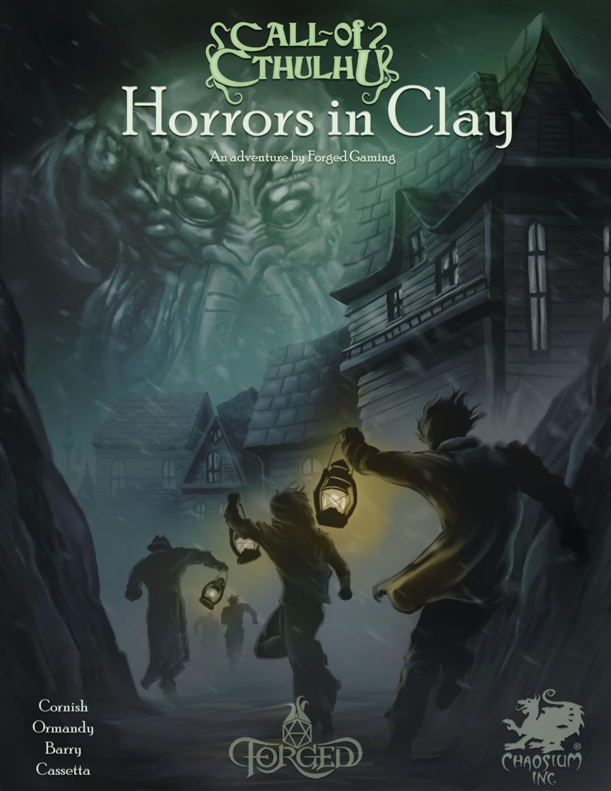 Forged Dice Co. Call of Cthulhu Idol - Torre per dadi in resina dipinta a mano e vassoio per rollare i dadi con luci a LED, compatibile con accessori DND e dadi poliedrici, con licenza Chaosium Inc.