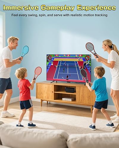 Miniatura 6 de Raqueta de tenis para Nintendo Switch&OLEDSwitch 2 (2025), accesorios de soporte de agarre de mano para Joycon 2 controladores, compatible con Mario