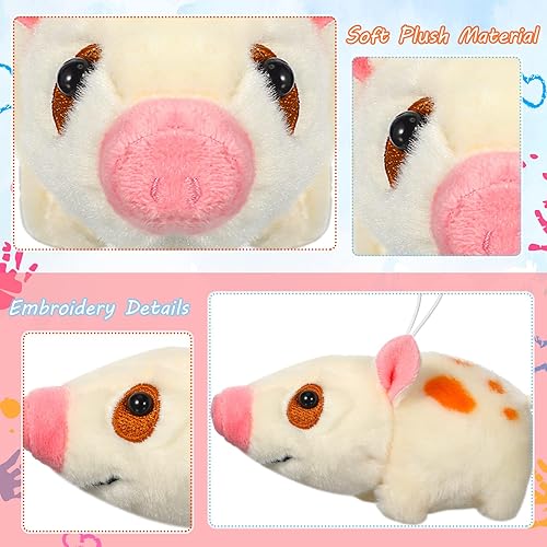 Miniatura 4 de Chalyna Paquete de 12 lindos juguetes de animales de peluche de 4 pulgadas, mini adorno de peluche de muñeca de peluche, llavero, bolsa de mano,