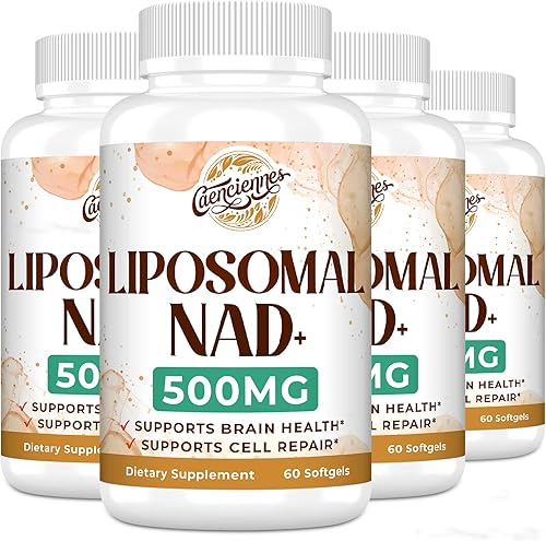 Miniatura 8 de Suplemento liposomal NAD+ de 500 mg, suplemento True NAD Plus, absorción superior, aumenta el NAD+ más eficiente que la ribósido de nicotinamida