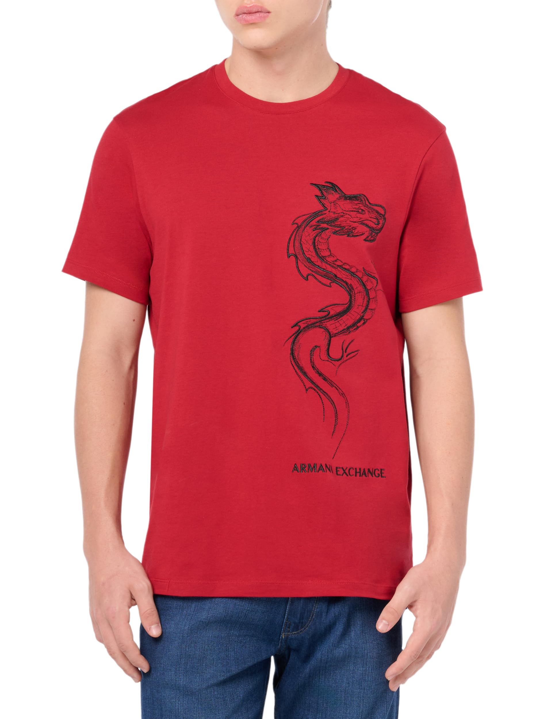 Armani Exchange Mens Limited Edition Lunar New Year Capsule Dragon T-Shirt