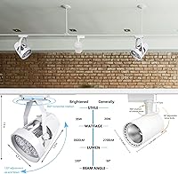 Vista 2 de Sistema de iluminación de pista iluminado 35 x 6 paquetes de luces LED par con 6 bombillas 975 pies kits de rieles de pista de 3000 K blanco cálido