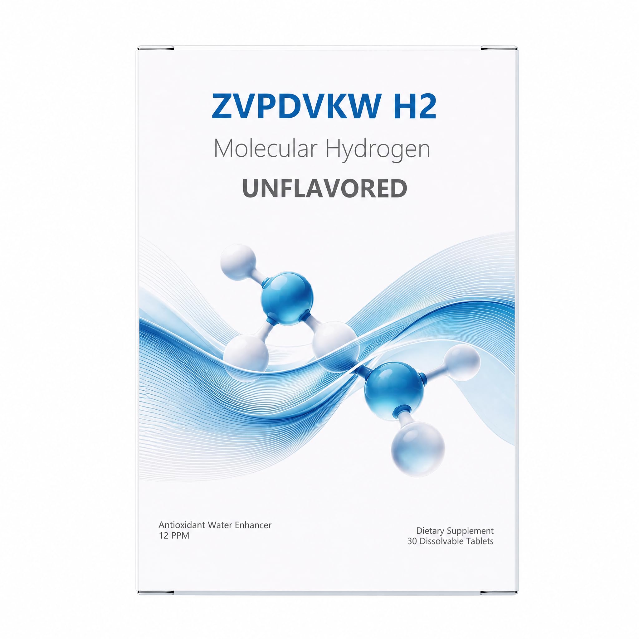 H2 Molecular Hydrogen Tablets with Magnesium, 12 PPM Effervescent, 30 CT | Antioxidant Cellular Support, Post-Workout Recovery & Cognitive Function for Drinking Water