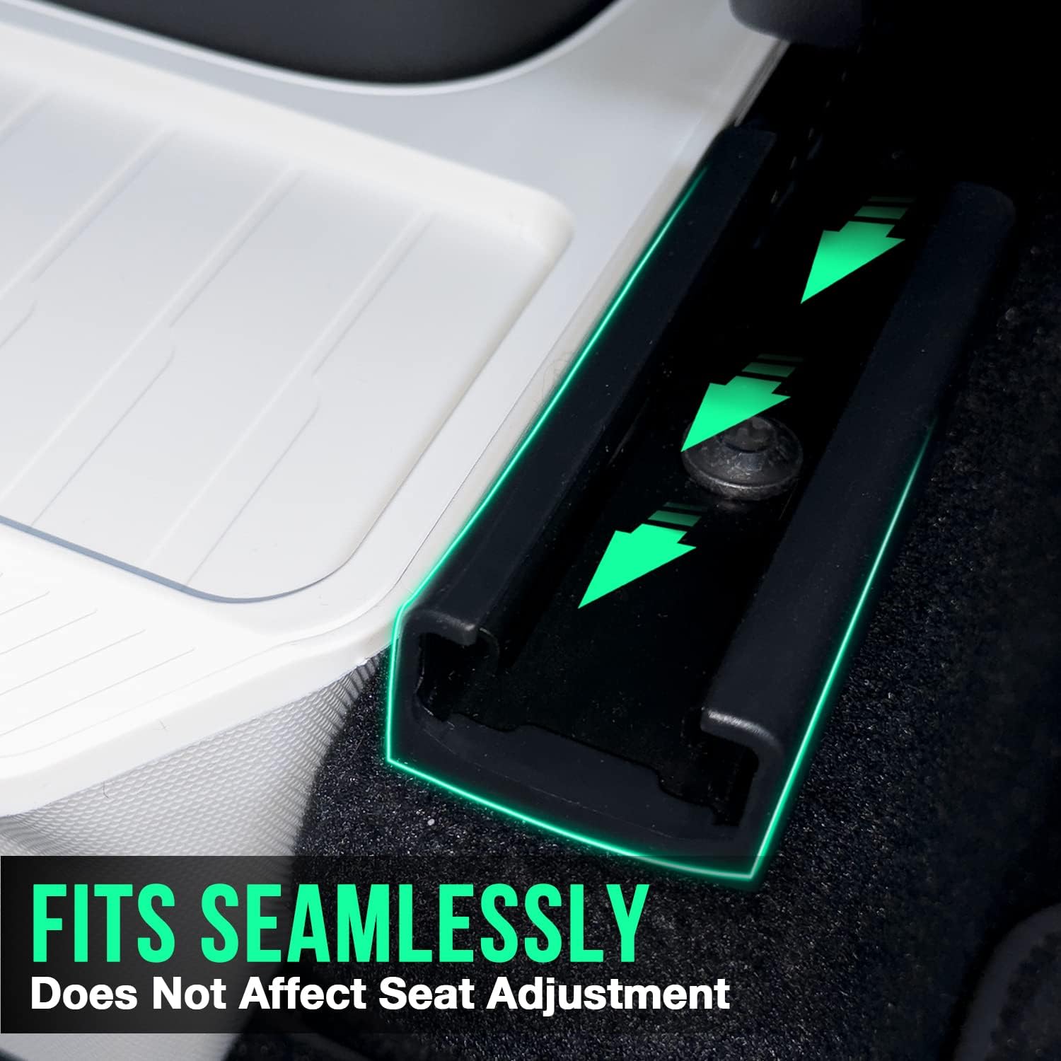 2020 2021 2022 2023 Tesla Model Y Rear Center Console Organizer behind Seat, Trash Can/Second Row Tissue Holder/Storage Bin for Model Y Accessories（White）