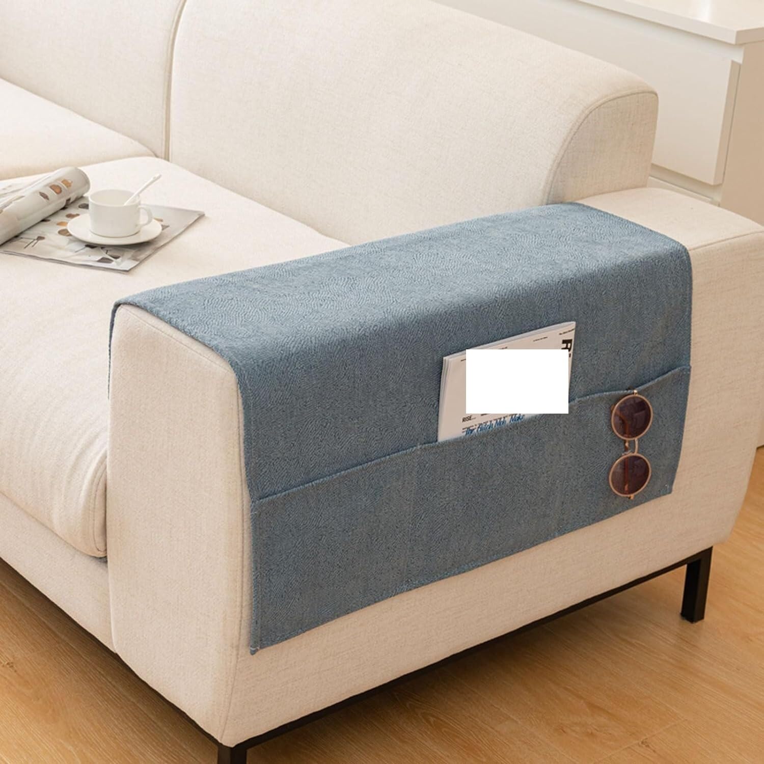 Organisateur d'accoudoir de canapé Panier for Fauteuil, Sac de Rangement for Fauteuil(Gray 1,80 * 110cm)