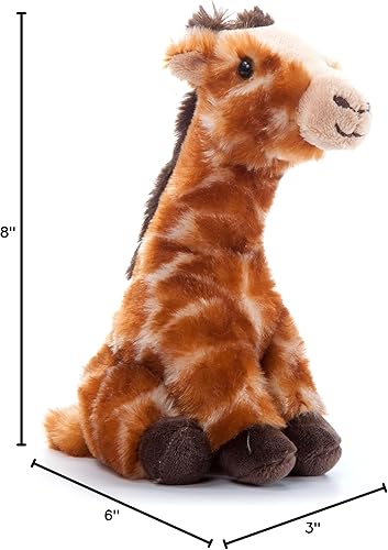 Miniatura 5 de The Petting Zoo Peluche de jirafa, regalos para niños, animales salvajes del zoológico de Onez Babiez, juguete de peluche de jirafa de 6 pulgadas