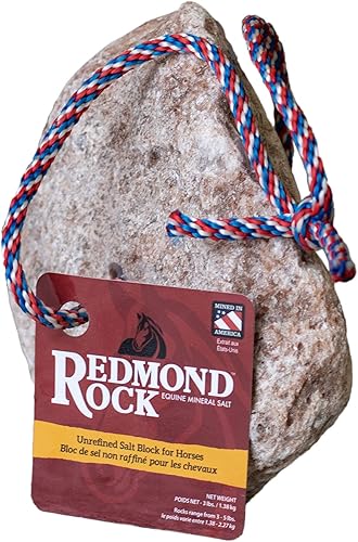Vista 2 de REDMOND - Rock on a Rope Roca de sal sin refinar para caballos 3 a 5 lbs