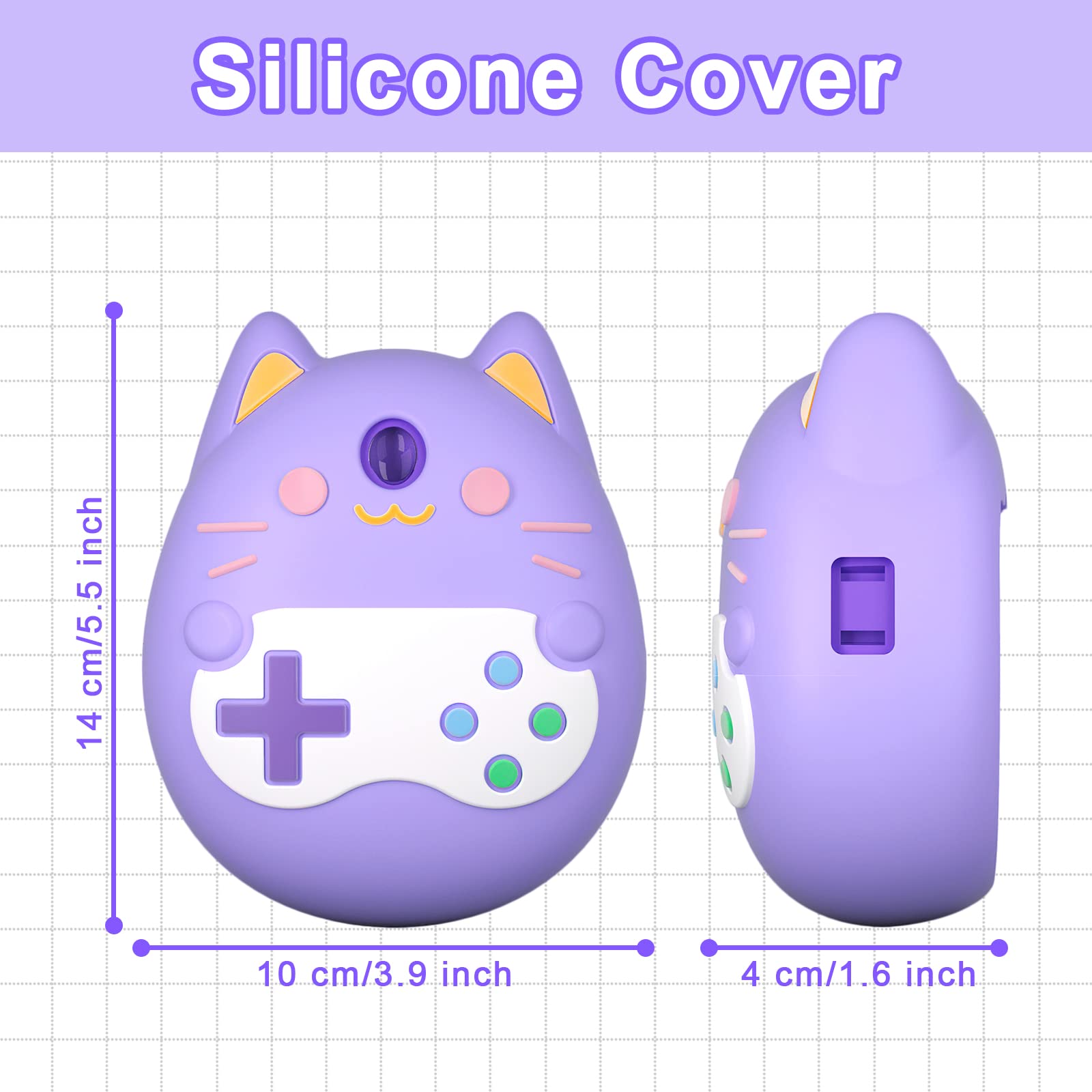 Coque En Silicone Pour Tamagotchi Paradise - Housse De Protection Anti-chute Avec Sangle De Transport - Couleur Violette - 4