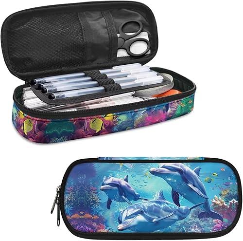 Miniatura 34 de Estuche para lápices con estampado de huellas de perro, bolsa de lápices de gran capacidad, estuche para lápices, estuche de almacenamiento