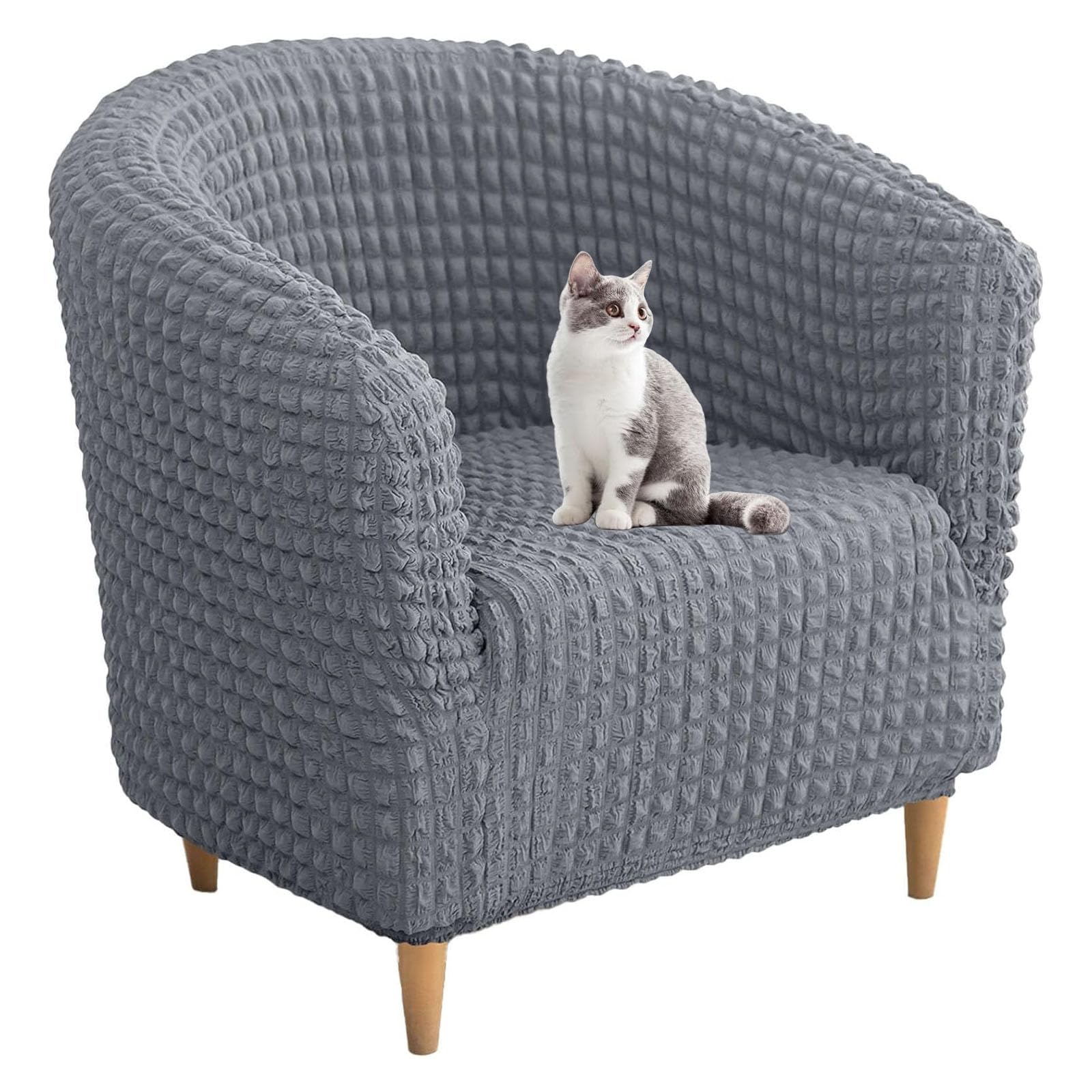 Funda de Silla de Barril Elástica OBASDFD Evita Manchas en Muebles