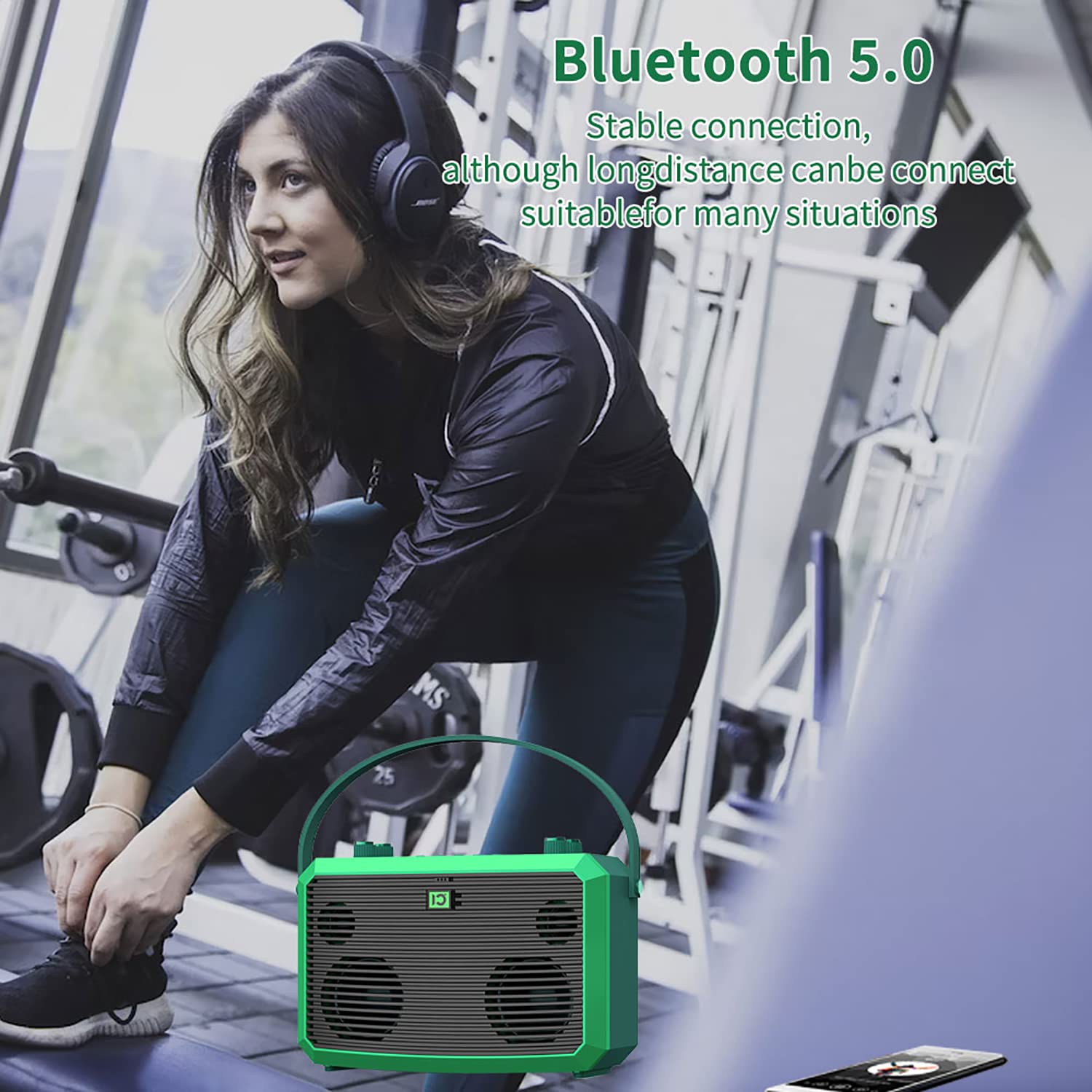 SHIDU 50W Macchina Karaoke per Adulti, Sistema PA Portatile Amplificatore Vocale Altoparlante Bluetooth con Microfono Wireless e Telecomando, Supporta AUX/USB/SD per Broadcast, Casa, Feste