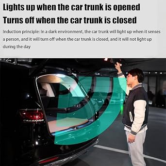 Interior Led Car Trunk Automatic Sensor Light | Car Trunk Automatic Sensor Light Led Tail Light,USB Charging Car Dome Light,Smart Motion Sensor Led Lights for Trucks Roof Luggage Box Tent