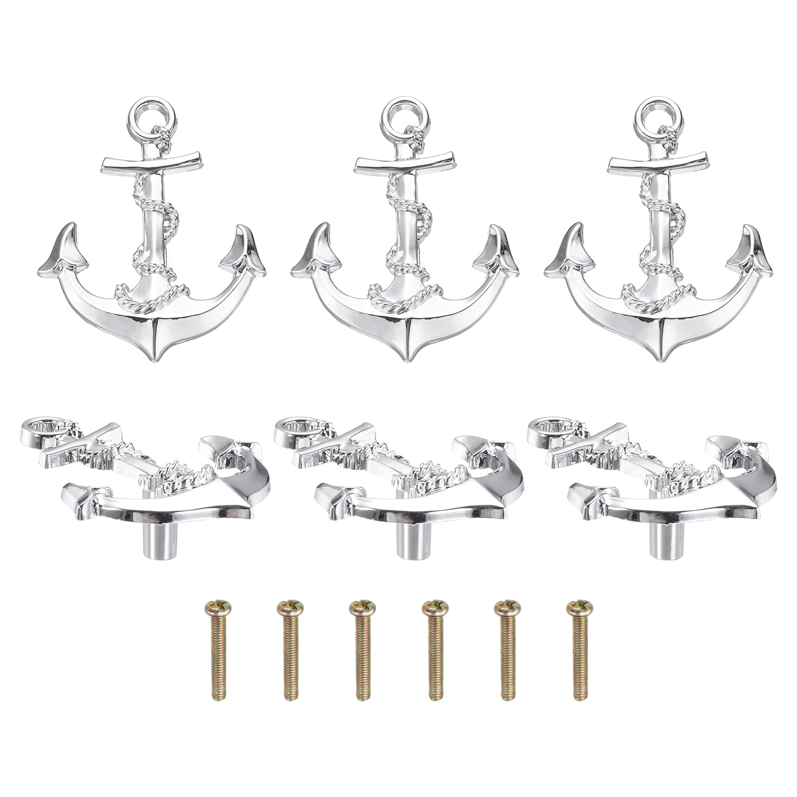 Boutons de tiroir thème nautique en zinc pour remplacer des poignées de meuble usées