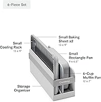 Vista 3 de Caraway Juego de mini utensilios para hornear, revestimiento de cerámica naturalmente antiadherente, no tóxico, juego de moldes compactos