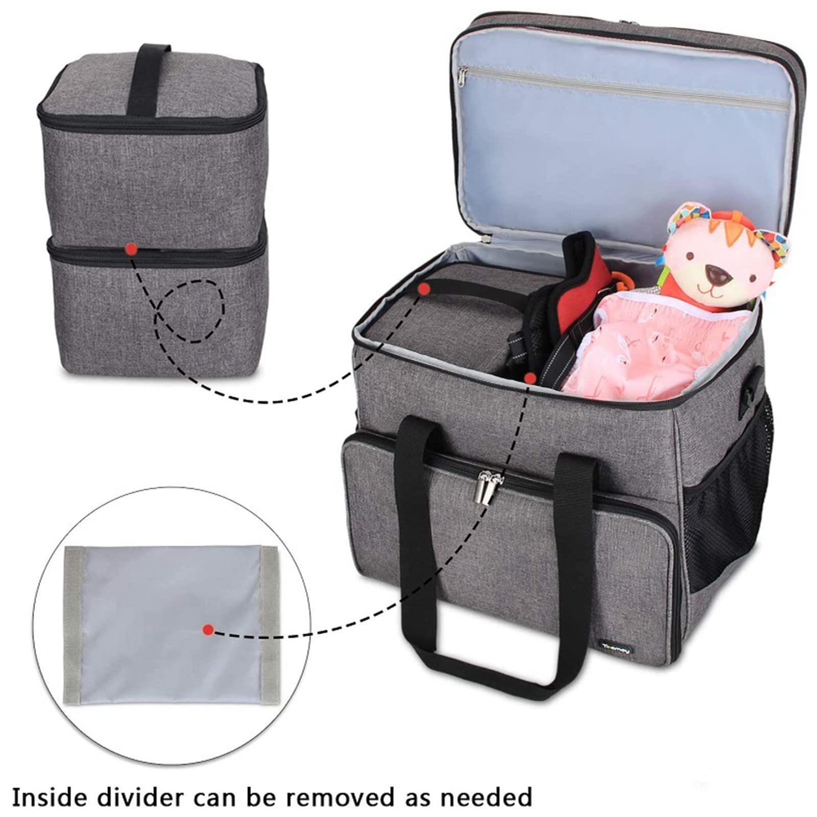 Hunde Reisetasche, Reisetasche Für Hundeausrüstung, Tragetasche Mit Multifunktions Tasche Und Schultergurt, Aufbewahrungstasche Für Hundezubehör, Leckereien, Spielzeug