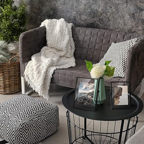 Miniatura 3 de ZONYEO - Juego de 3 portarretratos de cristal, colección de marcos flotantes de metal simple con cubierta de cristal, incluye 4 x 4, 4 x 6, 5 x 7