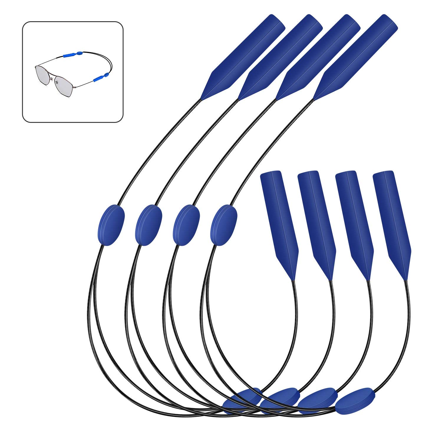 Cordons Lunettes 4 Pièces - Sangles élégantes Pour Lunettes De Soleil Ou Vue - Couleurs Assorties - PU