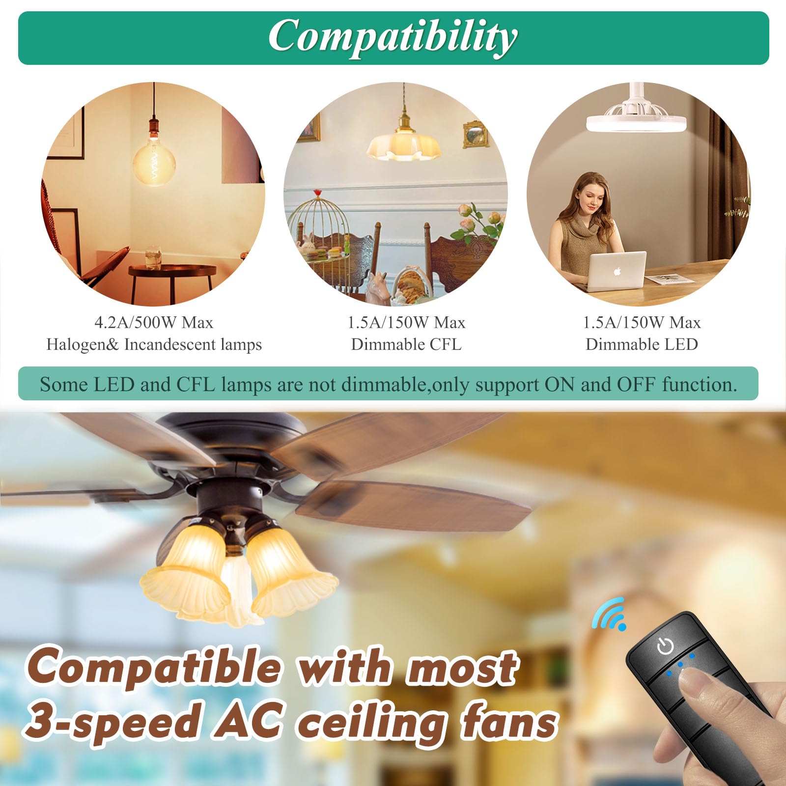 Hampton Bay Universal 3-Speed Ceiling Fan Remote Control Kit