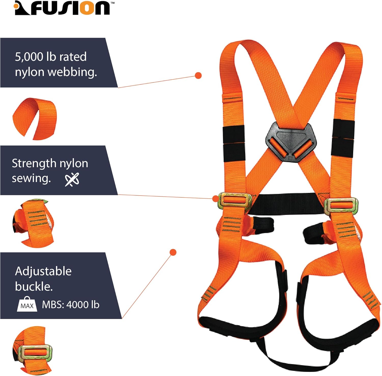 Fusion Climb Warrior Kids Full Body Climbing Rope Course Harness, zipline, climbing, bungee : Sports & Outdoors