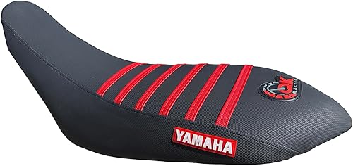 Miniatura 4 de Funda de asiento compatible con Yamaha Raptor funda de asiento 700 700R 2006-2021 (parte superior rojalados negros)