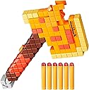 Nerf Nerf Minecraft Firebrand, Dart Blasting Axe, 6 Elite Foam Darts, Design Inspired by Minecraft Axe in The Game, Pull Down Priming, Minecraft Toys