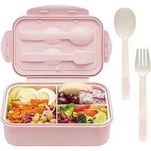 LOVINA Bento Boxes for Adults - 1100 ML Bento Lunch Box For Kids Childrens With Spoon &amp; Fork - Durable for On-the-Go Meal, BPA-Free and Food-Safe Materials