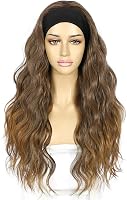 Sapphirewigs Ombre Barna Fejpántos Paróka - 66 cm Hullámos Műhaj, Ragasztómentes, 150% Sűrűség, Mindennapi Viseletre és Cosplayhez 2
