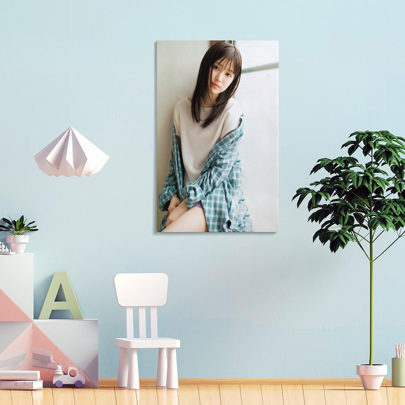 キャンバスプリントア－ト　裸婦 Amazon.co.jp: 柏原芳恵水着セクシー写真絵画ポスター 壁アート