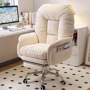Ergonomic Computer Chair Lazy Sofa Home Office Gaming Desk Chair with Footrest for Living Room, Home Office, Dorm