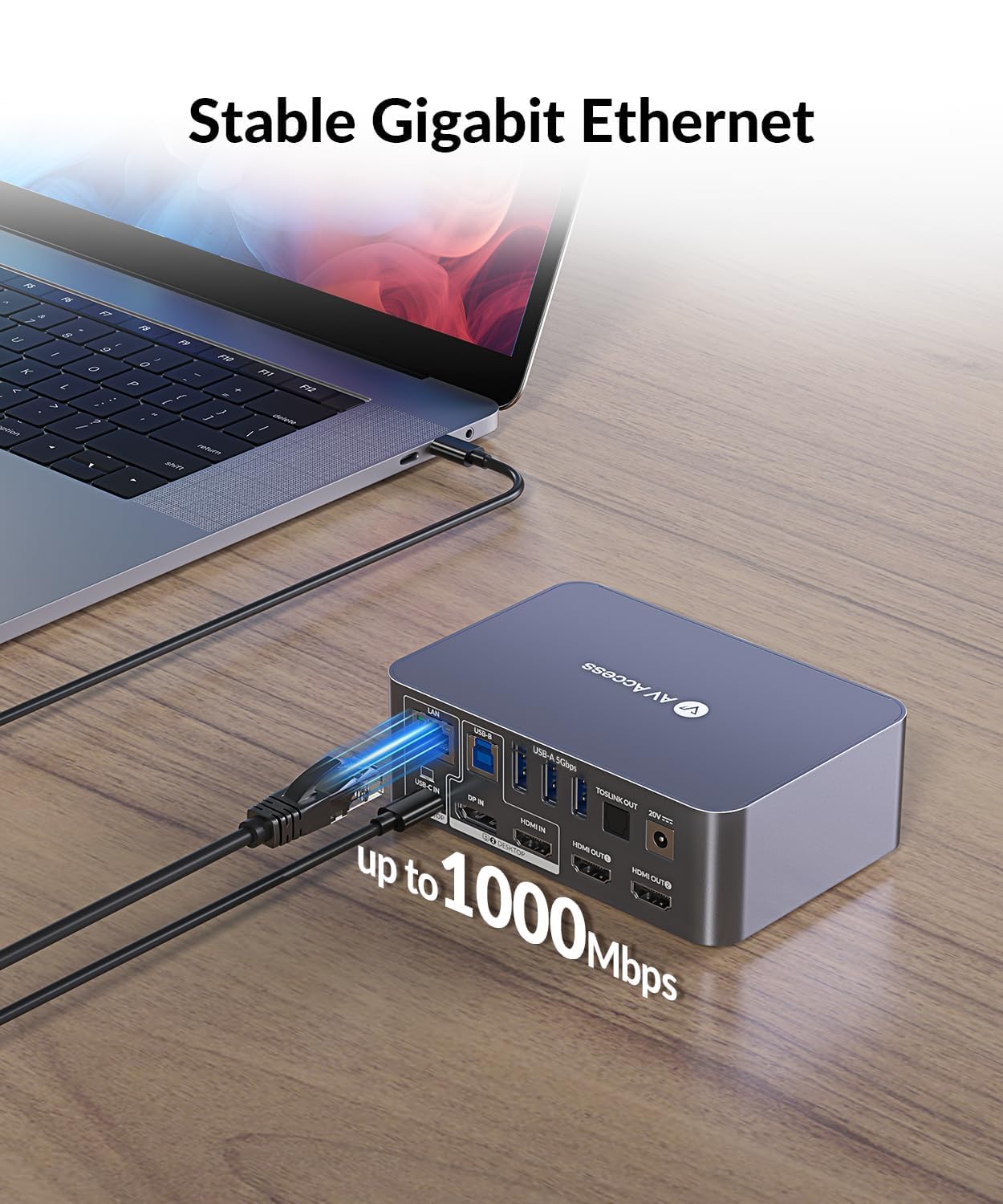 AV Access Dual Monitor KVM Docking Station for Laptop & Desktop