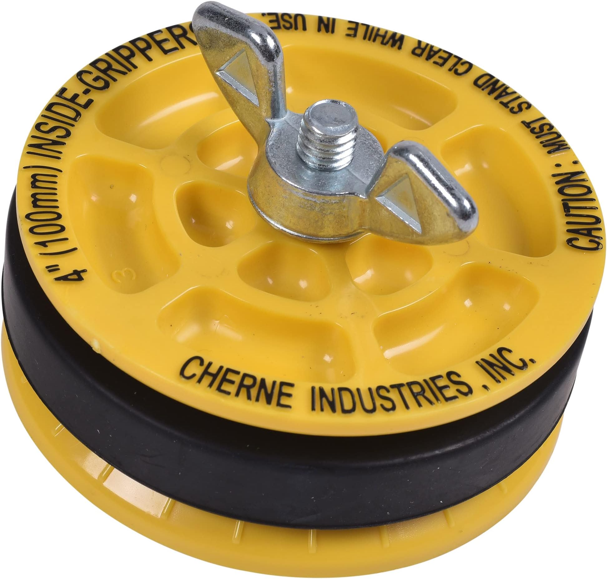 Cherne INDUSTRIES Pipe Plug,Mechanical,Size 4 In 270296, Yellow